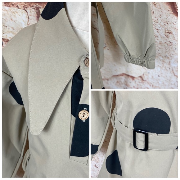 I Spy Polka Dot 2 Piece Belted Trench Coat Dress - Picture 4 of 11